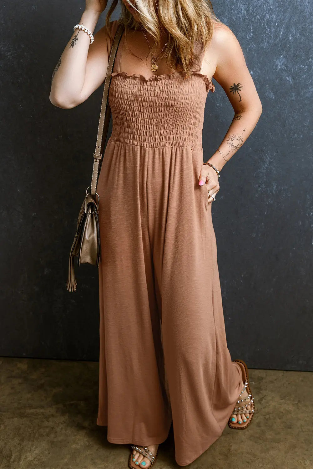 Effortless Chic Smocked Jumpsuit Florida Girl Fashion Boutique