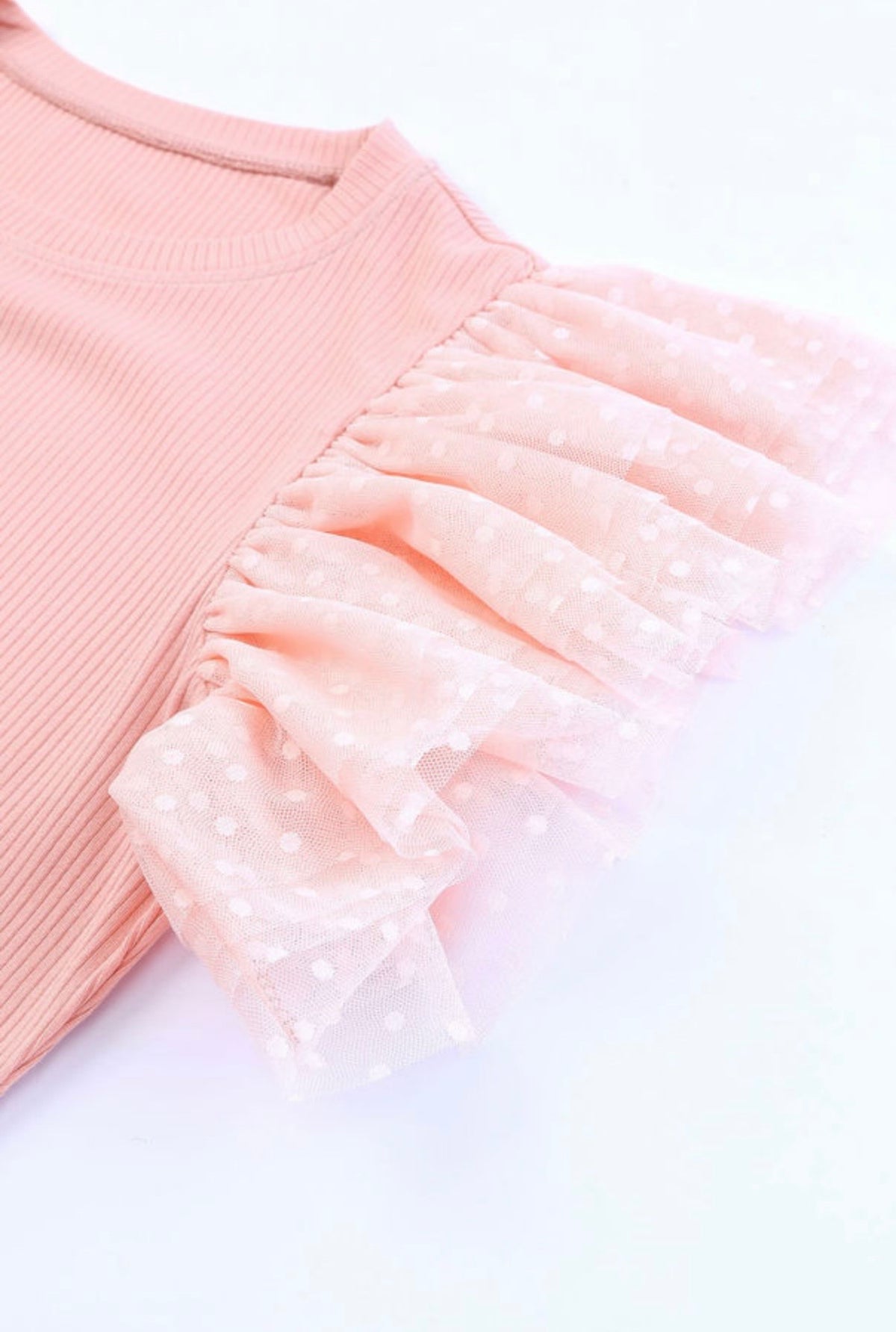 Dotty Mesh Sleeve Top