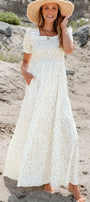 Frilly White Floral Maxi Florida Girl Fashion Boutique