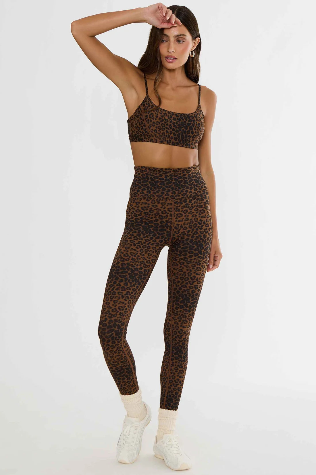 Beach Riot Piper Legging Caramel Leopard