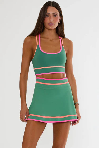 Beach Riot Anari Top Rally Green Colorblock