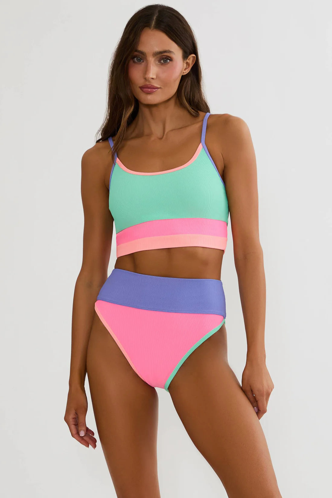 Beach Riot Emmy Bottom Sherbert Shores Colorblock