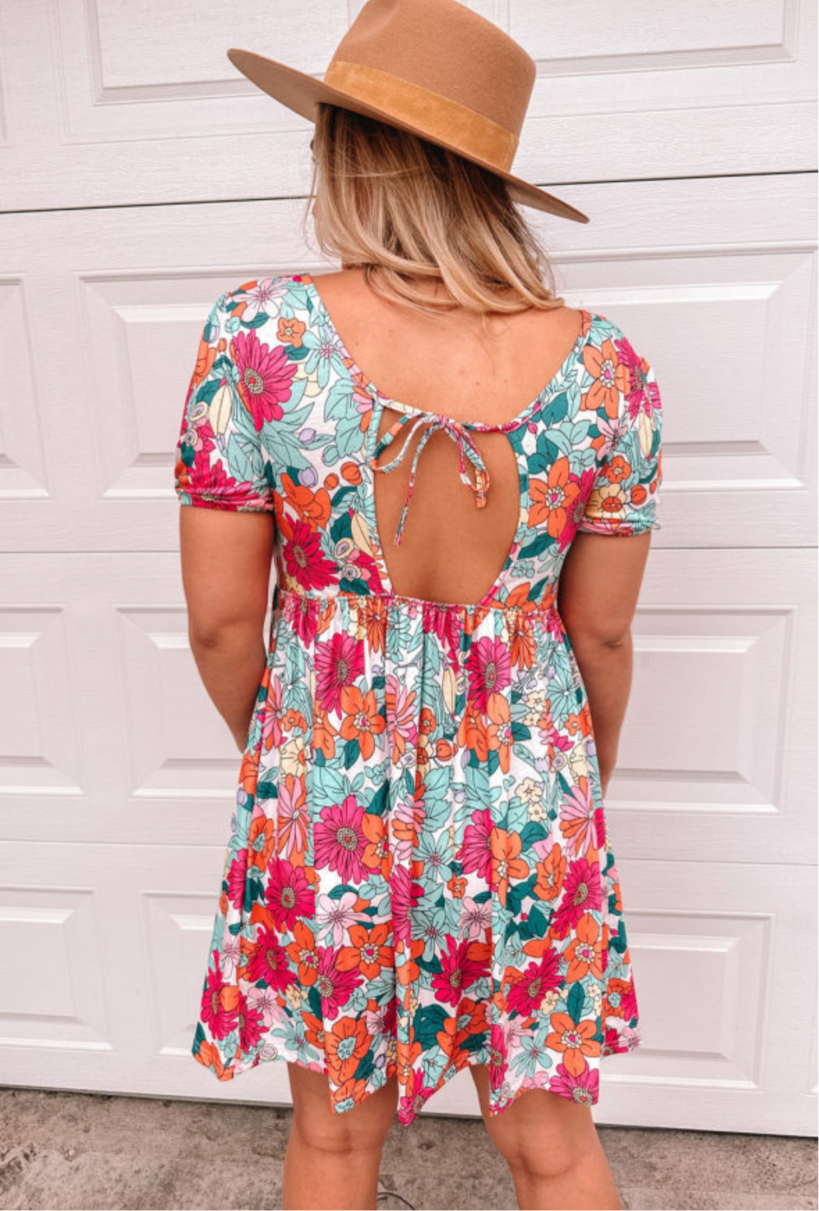 Floral Print Tie Back Mini Florida Girl Fashion Boutique