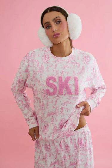 Beach Riot Cassia Top Powder Pink Toile