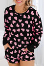 Black and Pink Hearts Lounge Set Florida Girl Fashion Boutique