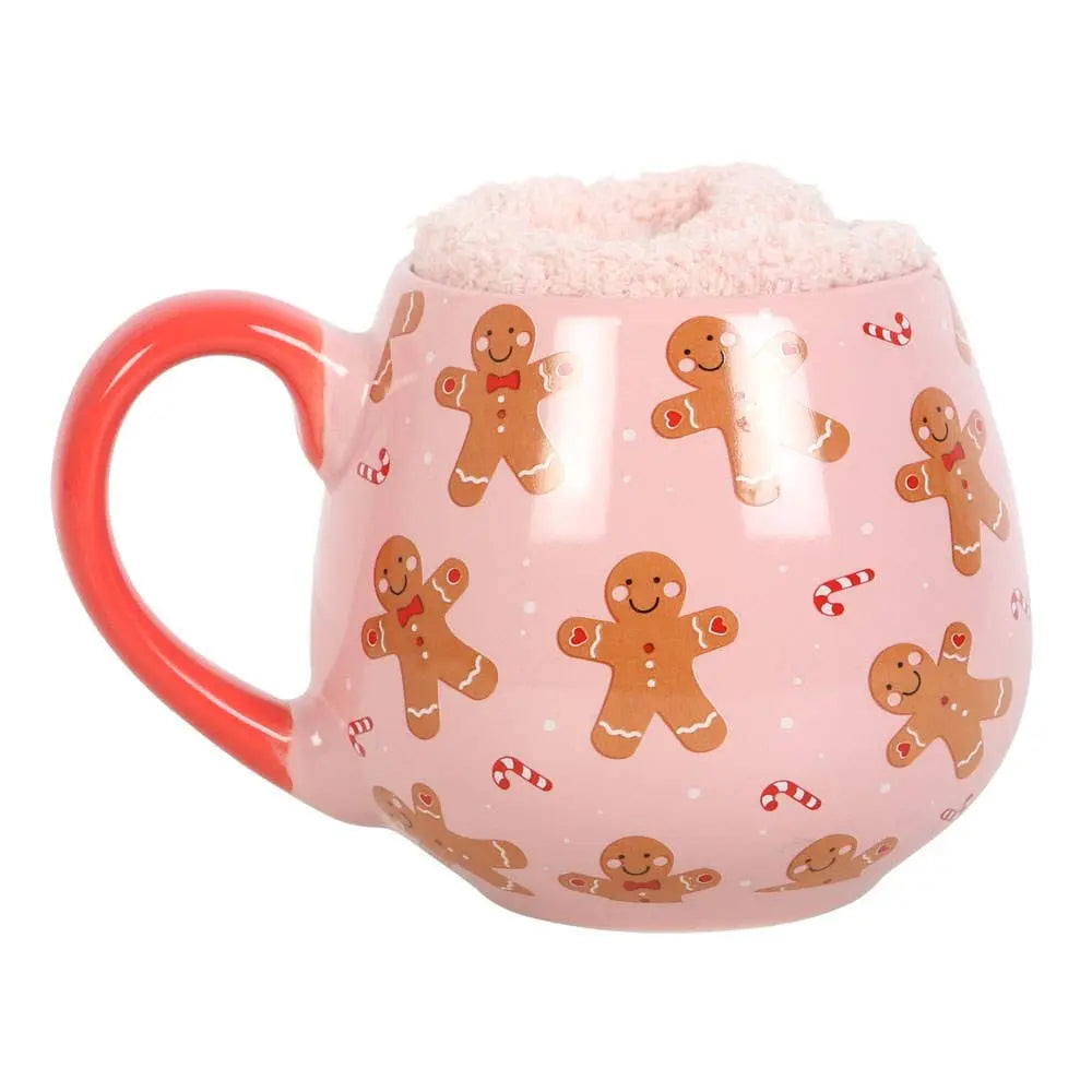 Christmas Gingerbread Mug and Socks Set Something Different Wholesale