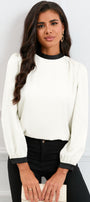 Mock Neck Bow Blouse Florida Girl Fashion Boutique