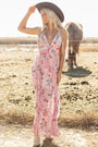 Pink Floral Cross Back Maxi Florida Girl Fashion Boutique