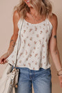 White Floral Bow Back Spaghetti Straps Tank Top Florida Girl Fashion Boutique