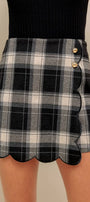 A woven plaid skort - IP8963 FLYING TOMATO