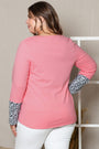 Pink Leopard Cuff Top Florida Girl Fashion Boutique