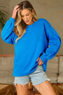 Electric Blue Basic Sweatshirt Florida Girl Fashion Boutique