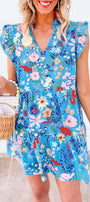 Floral Flutter Sleeve Mini Florida Girl Fashion Boutique