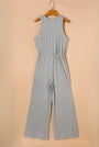 Grey Ribbed Jumpsuit Florida Girl Fashion Boutique
