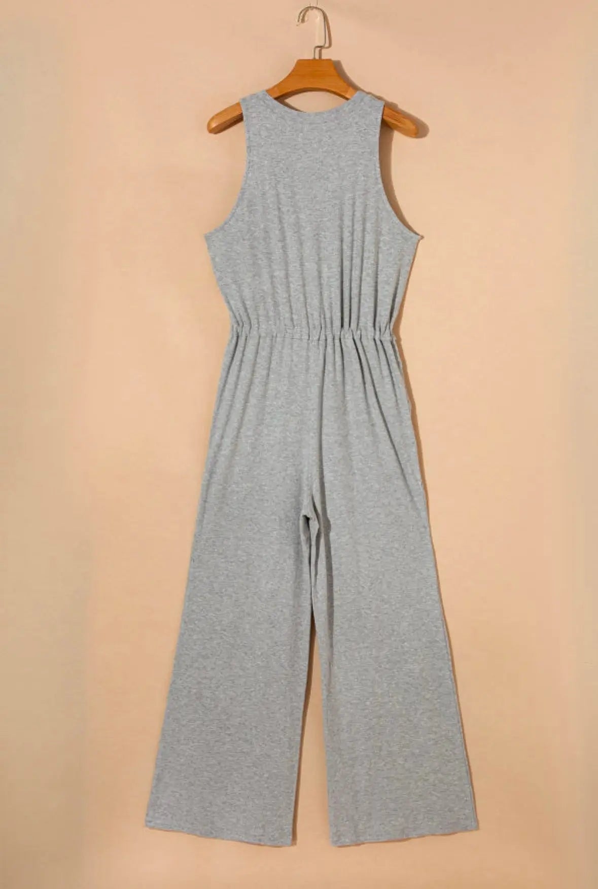 Grey Ribbed Jumpsuit Florida Girl Fashion Boutique