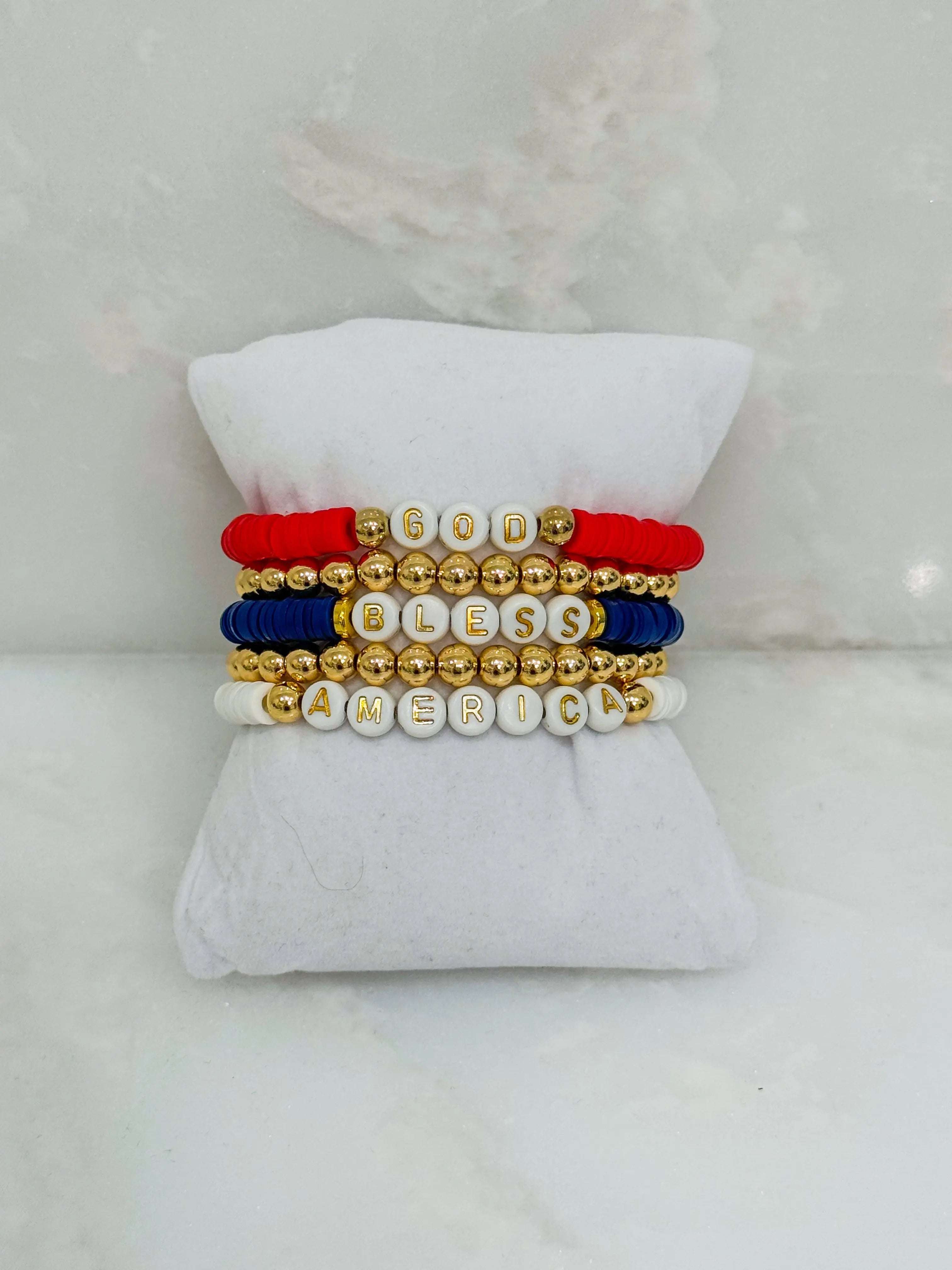 God Bless America Bracelet Set Florida Girl Fashion Boutique