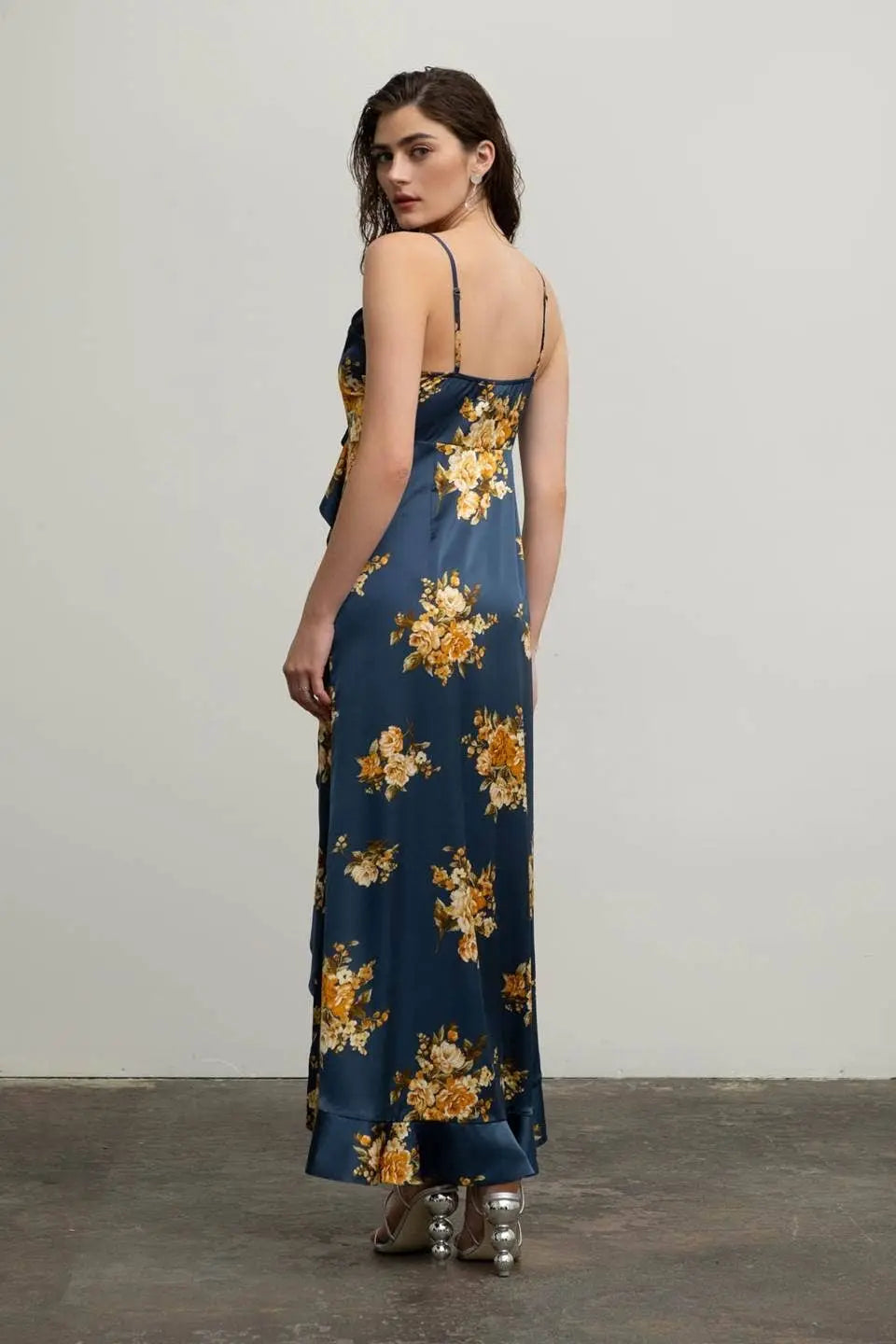 Teal Floral Wrap Dress Florida Girl Fashion Boutique