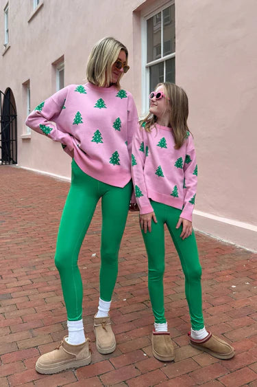 Beach Riot Little Callie Sweater Pink Christmas