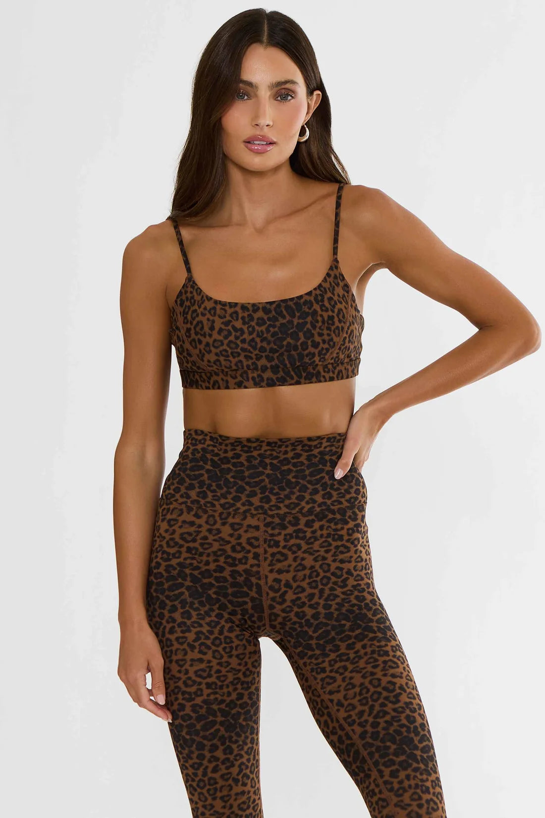 Beach Riot Sara Top Caramel Leopard