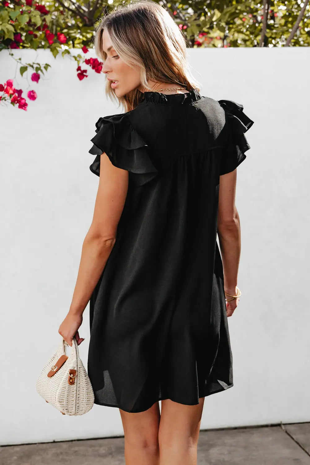 Ruffle Sleeve Shift Dress Florida Girl Fashion Boutique
