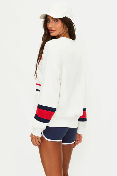 Beach Riot Devyn Oversized Sweatshirt Firework Colorblock
