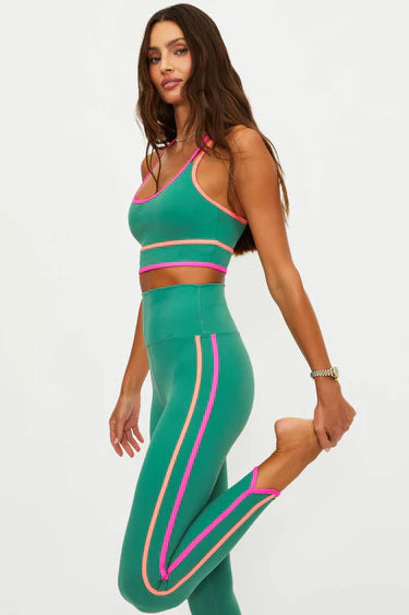 Beach Riot Nella Legging Rally Green Colorblock