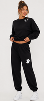 Beach Riot Georgie Pant Boo Black