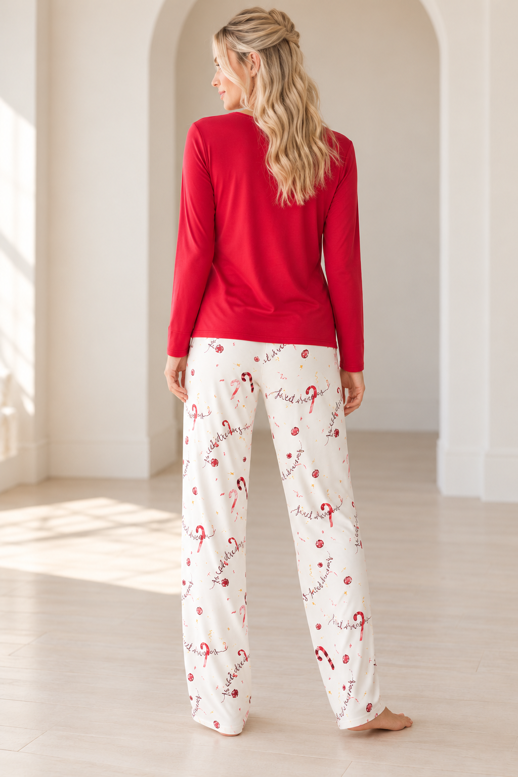 Candy Cane Wishes Pajama Set