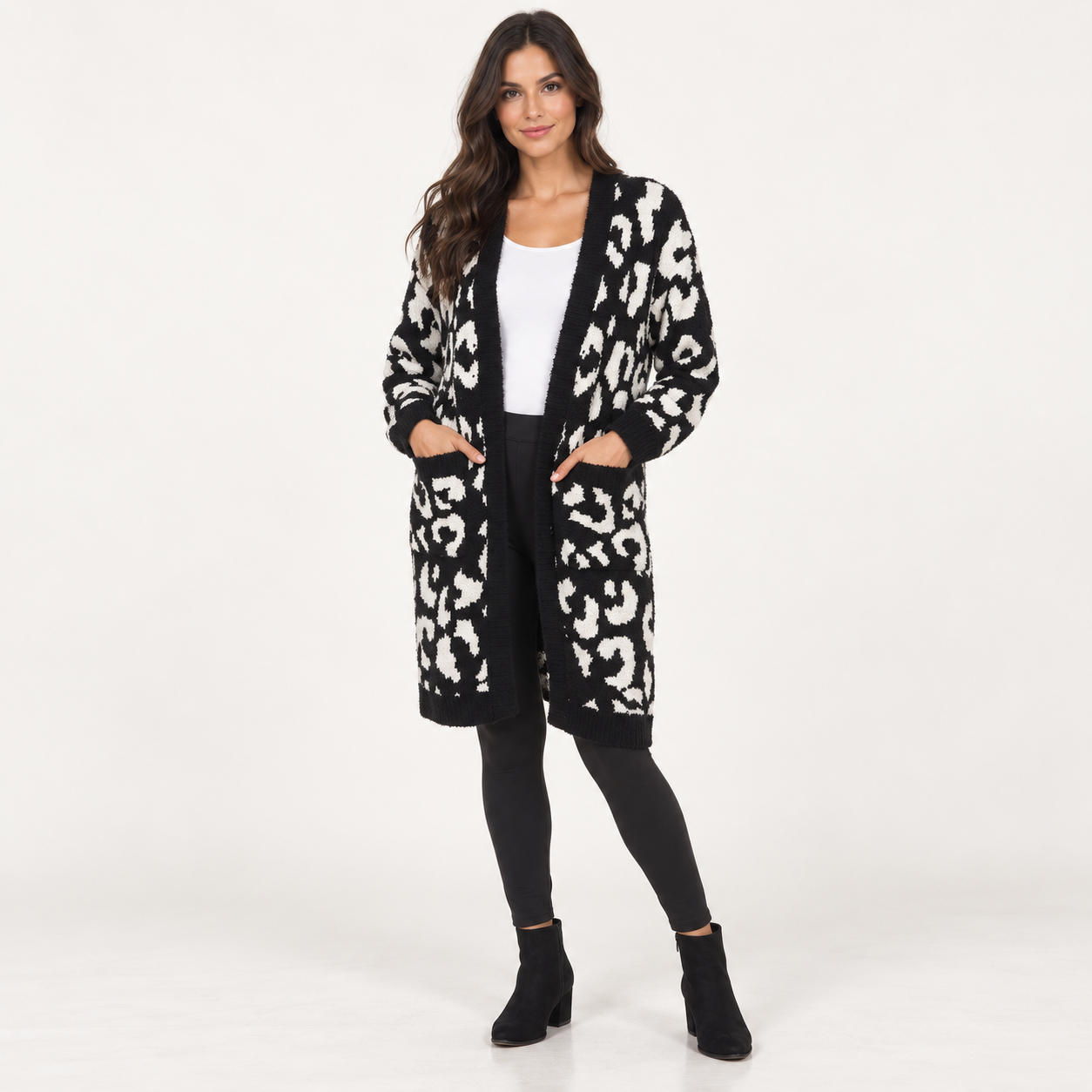 Leopard Sherpa Cardigan