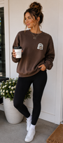 Coffee Ghost Embroidered Sweatshirt