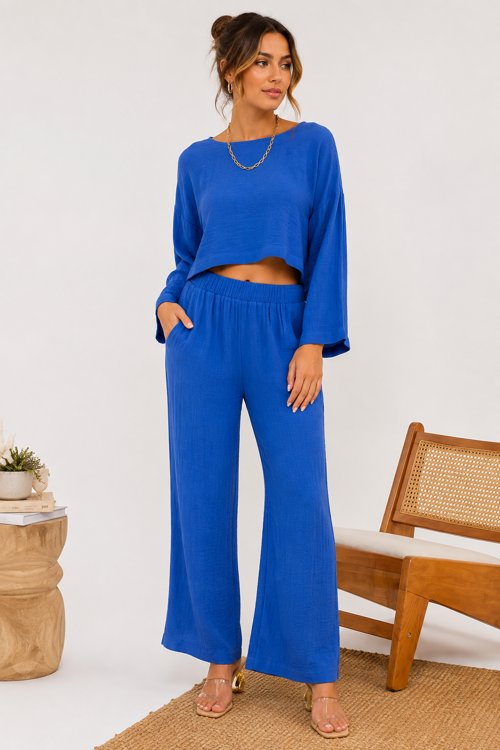 Cobalt Blue Two-Piece Set