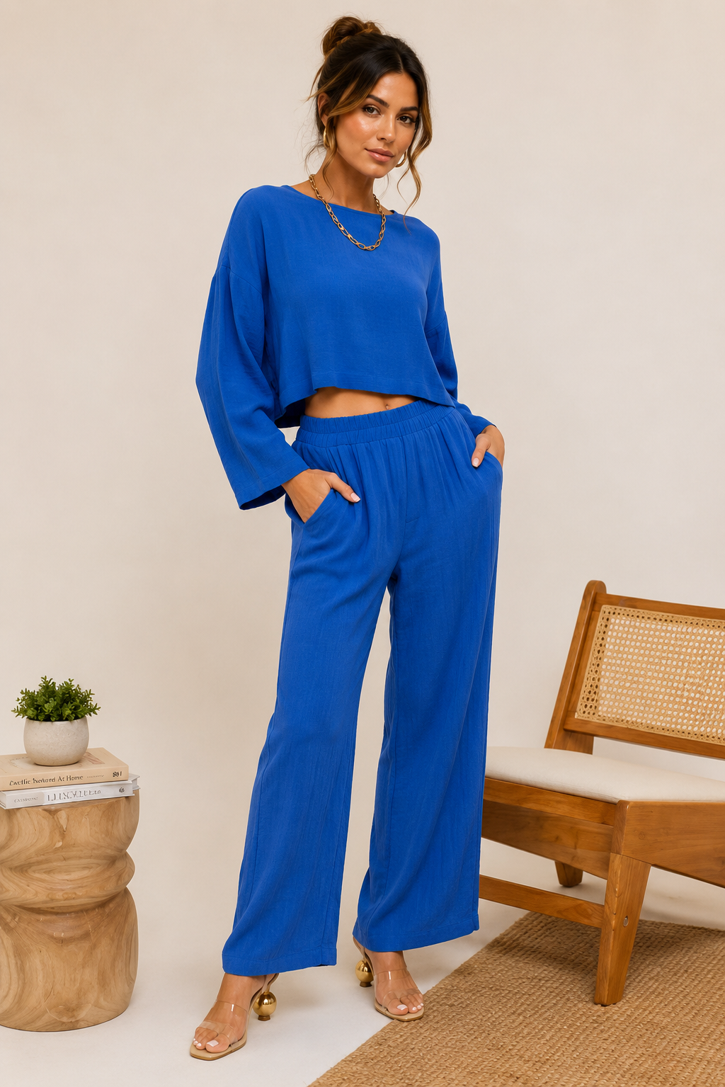 Cobalt Blue Two-Piece Set