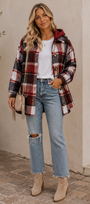 Plaid Hooded Shacket