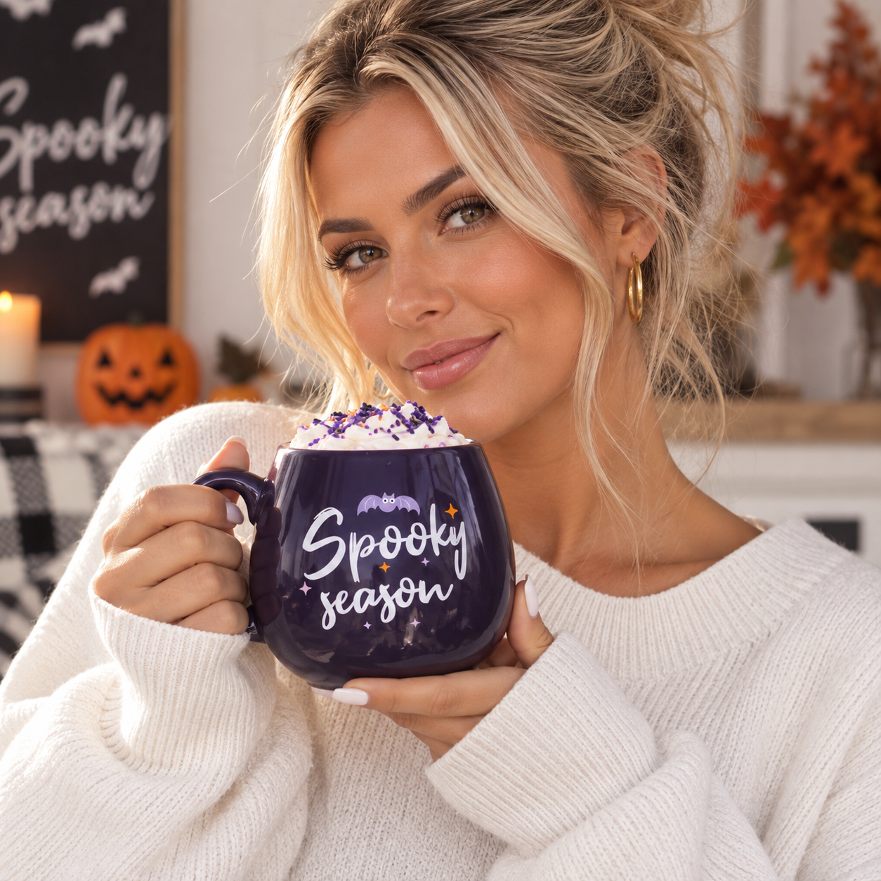 Spooky Season Halloween Mug and Socks Set