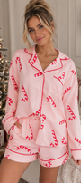 Candy Cane Christmas Pajama Set
