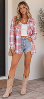 Pink Plaid Shacket