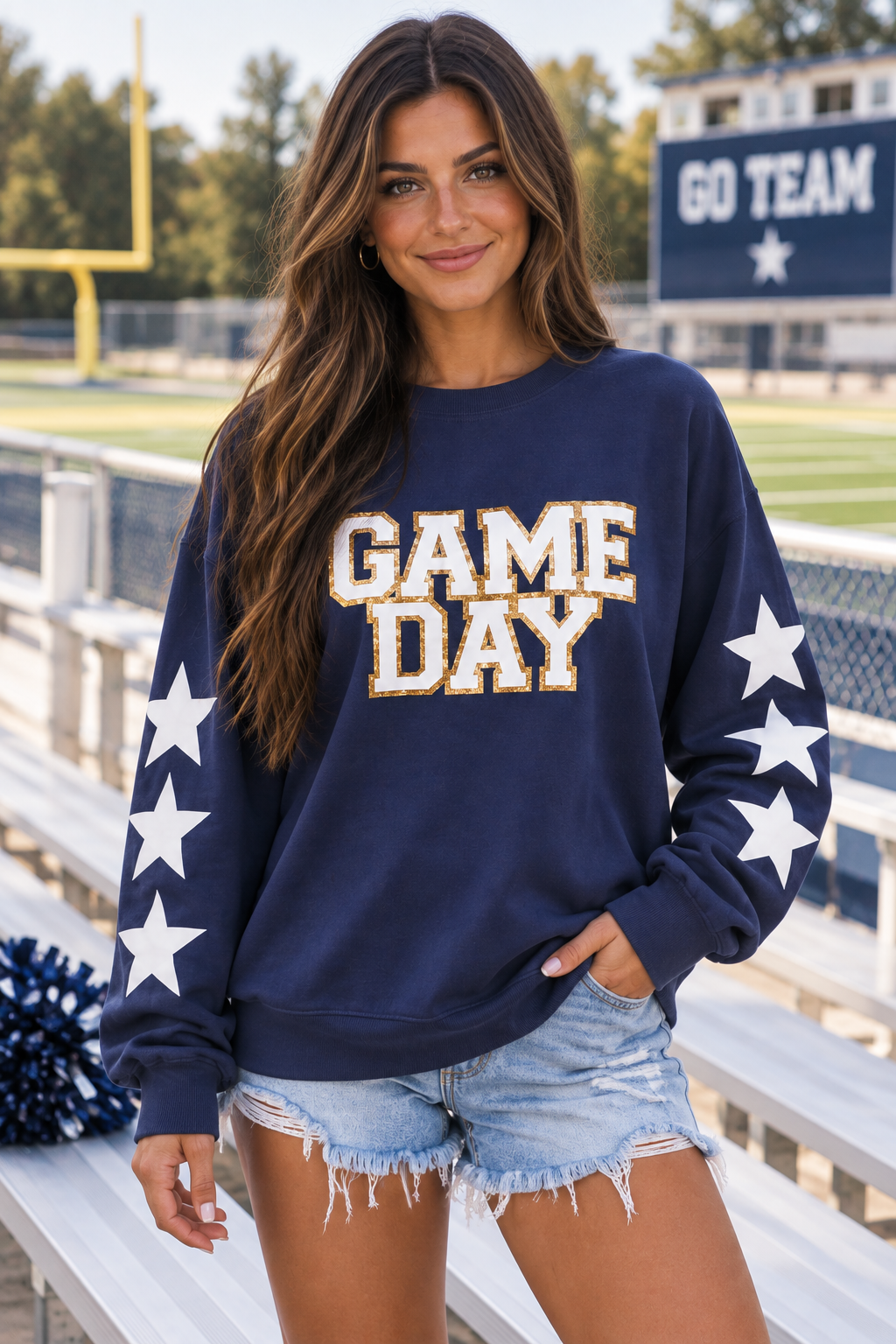 Game Day Star Sleeve Sweatshirt