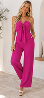 Bowknot Strapless Jumpsuit