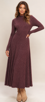 Mulberry Muse Ribbed Midi Dress