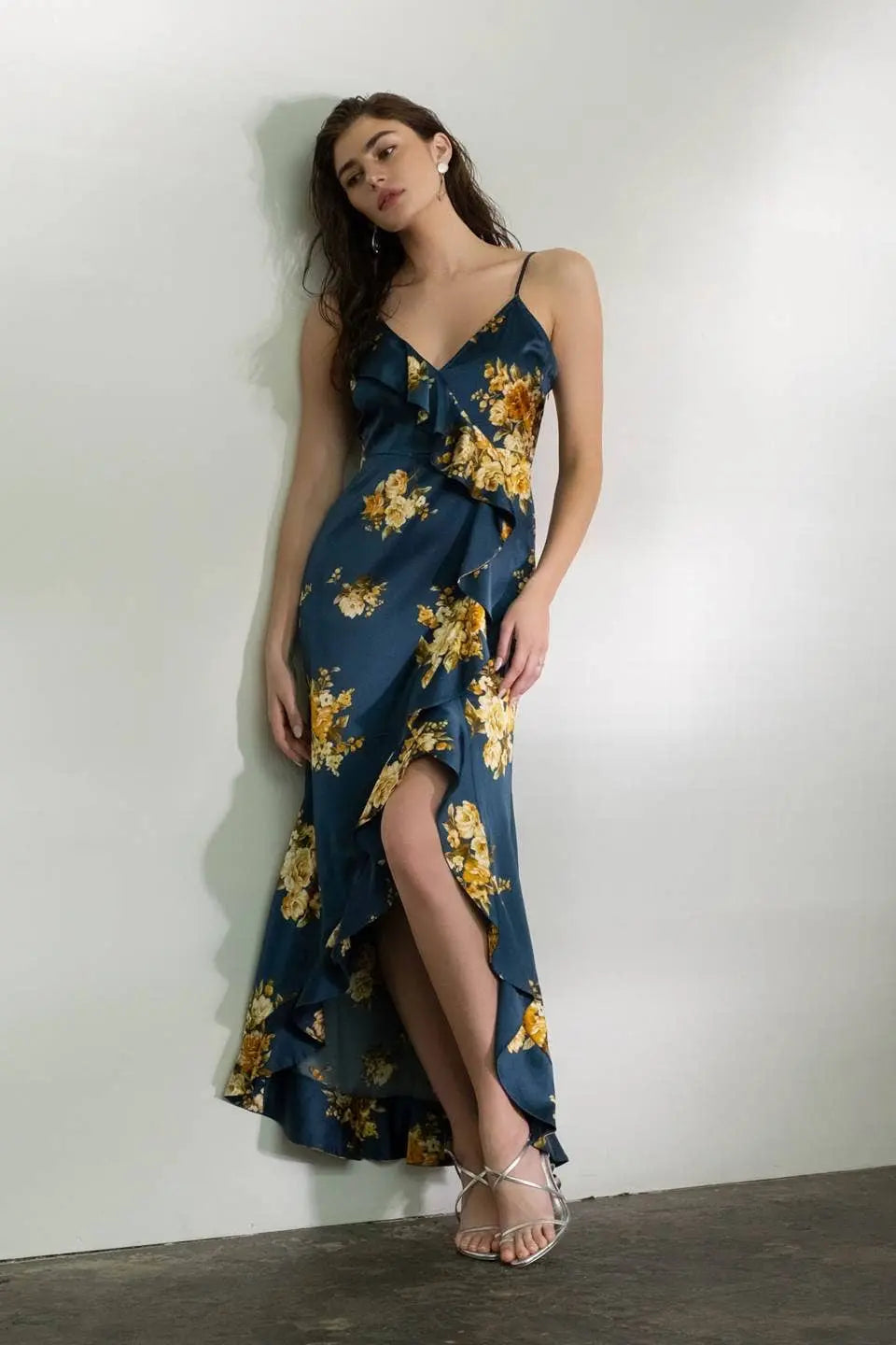 Teal Floral Wrap Dress Florida Girl Fashion Boutique