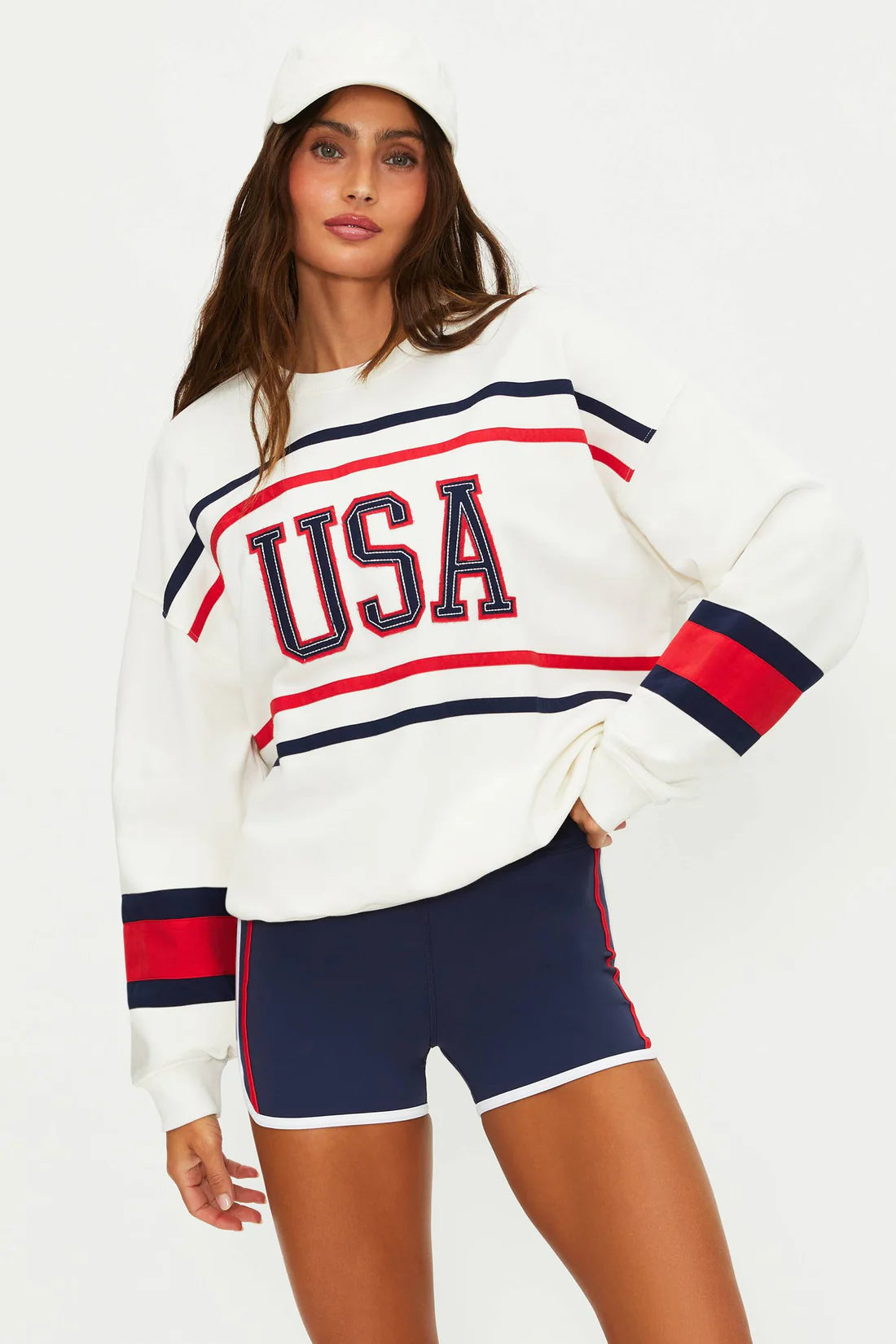 Beach Riot Devyn Oversized Sweatshirt Firework Colorblock