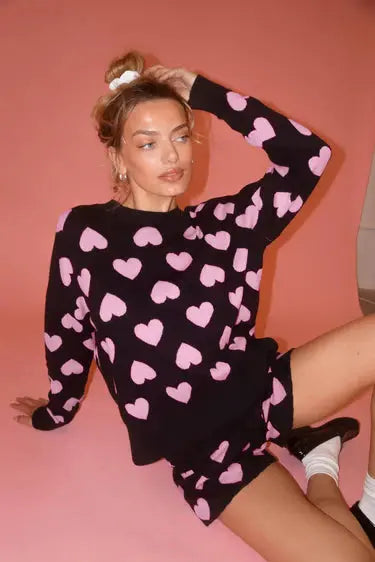 Beach Riot Callie Sweater Love Heart Beach Riot