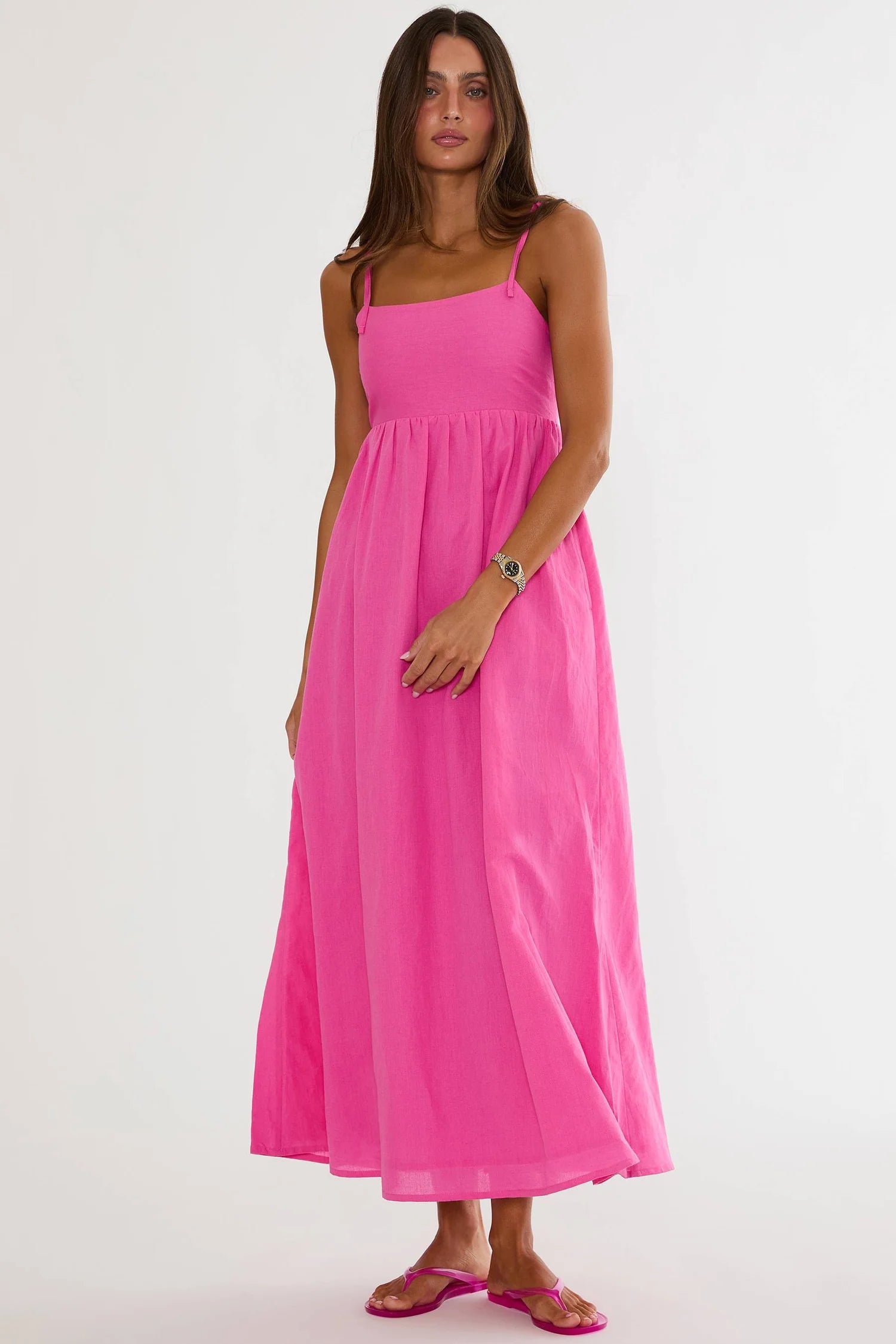 Beach Riot Valory Maxi Dress Peony Pink