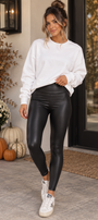 Faux Leather Skinny Legging