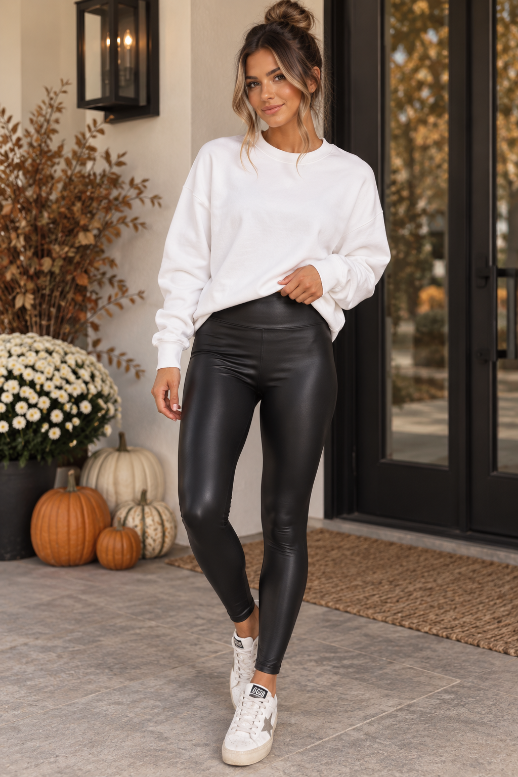 Faux Leather Skinny Legging