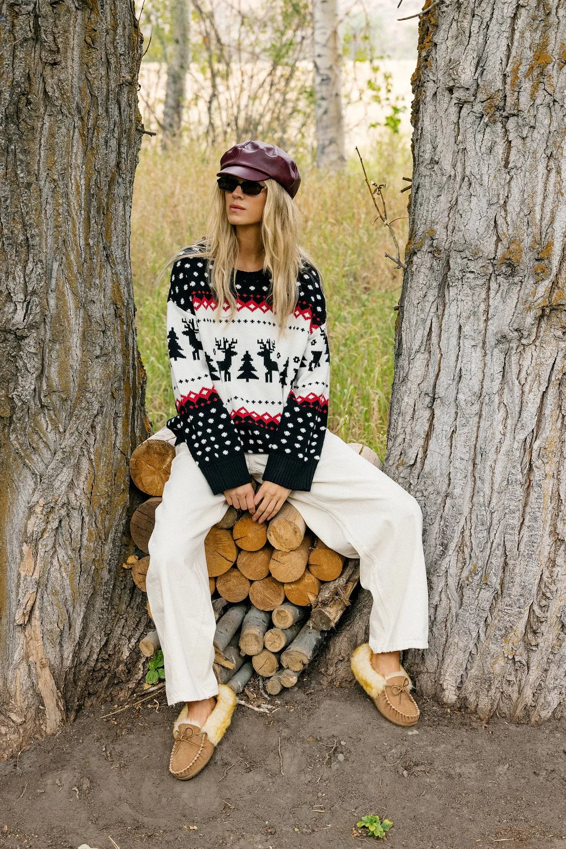 Beach Riot Remington Sweater Twilight Fairisle