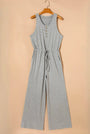 Grey Ribbed Jumpsuit Florida Girl Fashion Boutique
