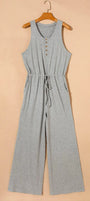 Grey Ribbed Jumpsuit Florida Girl Fashion Boutique