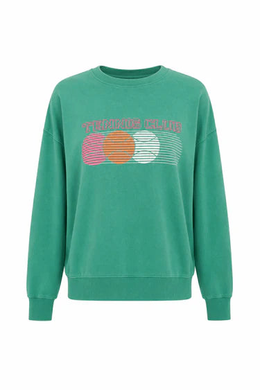 Beach Riot Devyn Oversized Sweatshirt Rally Green Colorblock
