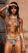 Beach Bunny Nala Halter Top - Leopard Jungle